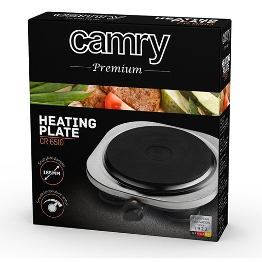 Aragaz electric portabil Camry CR 6510 negru inox 24x24cm 1500W