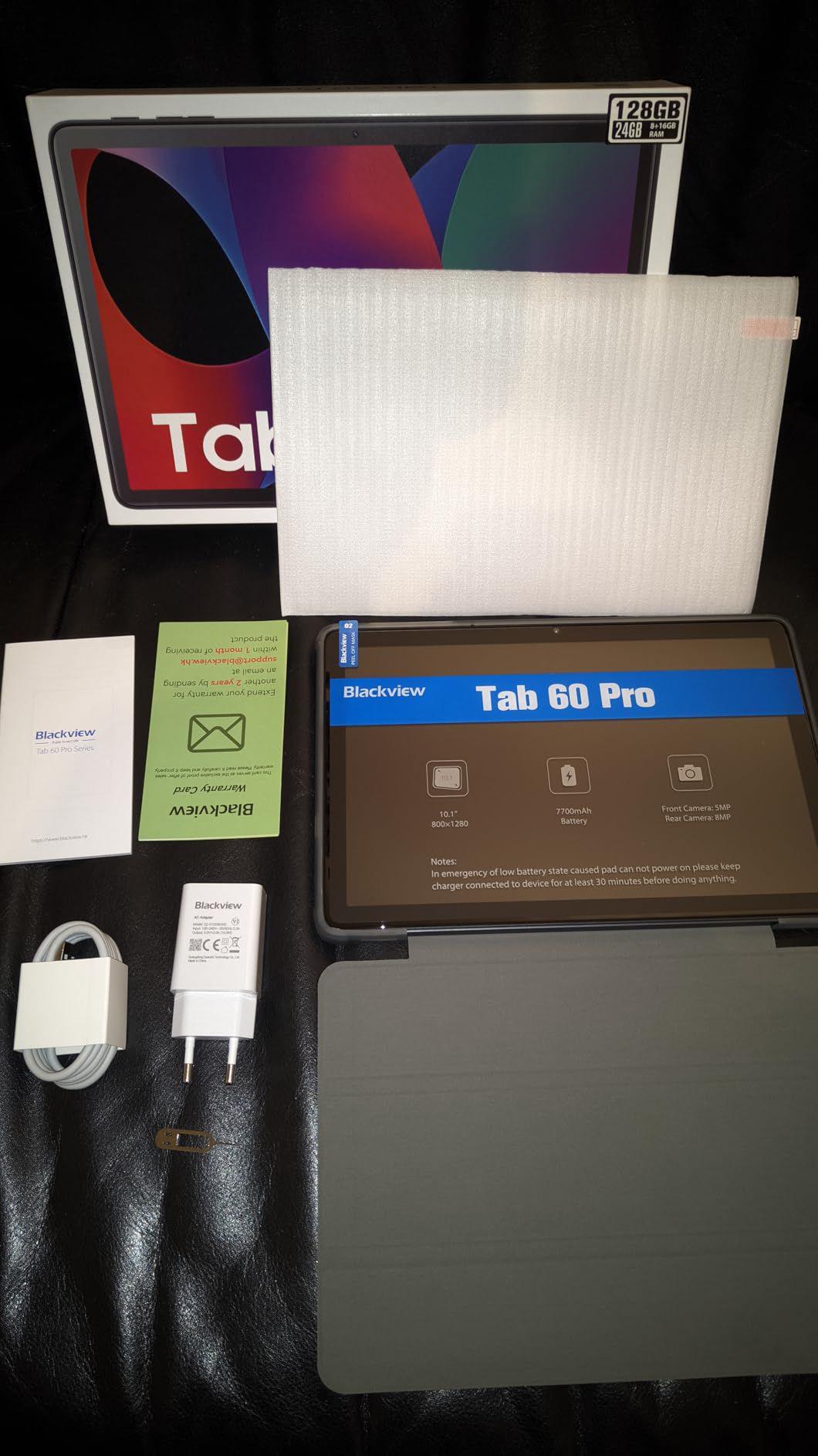 Pachet promo: Tableta Blackview Tab 60 Pro, 10.1 inch, Android 15, 2.4G+5G, WiFi 6, 24GB Ram(8GB + 16GB extensibili), 128GB ROM, Expandabil 1TB, 5100mAhSuport pentru pozitionarea GPS, Albastru + Tastatura Bluetooth, Blackview, ABS, Wireless, telefon, tableta, PC, Portabila, Windows, Mac, Android, iOS, Baterie Reincarcabila, Negru