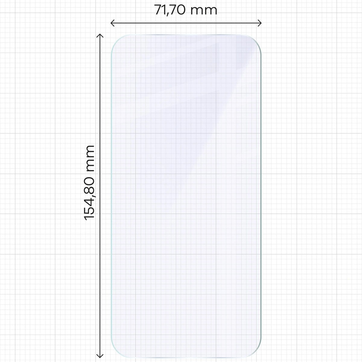 Folie protectie telefon, BizonMobile Sticla hibrida, pentru Apple iPhone 16 Plus, 9H, 0,43mm, transparent