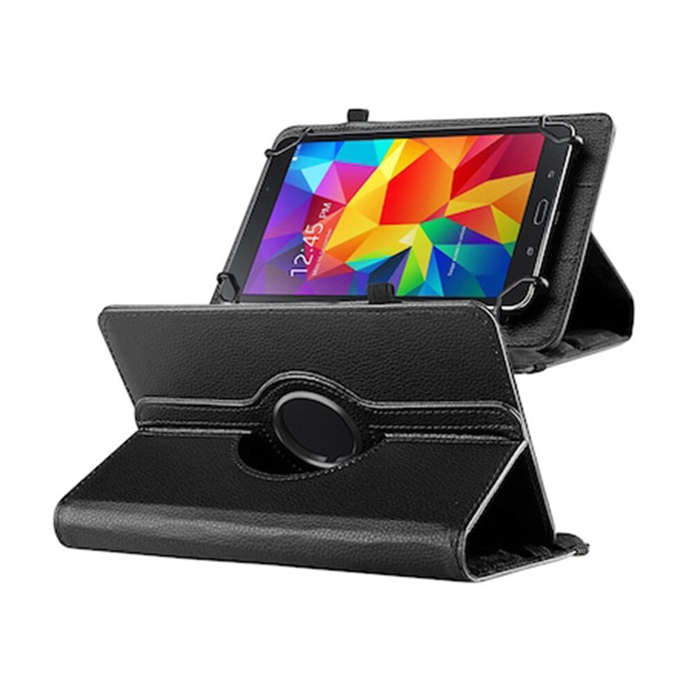 Husa Rotativa Tableta Universala 11 Inch, Stand Portret si Landscape, Inchidere Sigura, Prindere Elastica, Smart Design, Negru