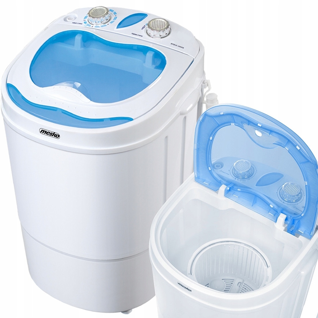 Masina de spalat rufe portabila ADLER MS8053, capacitate 3kg, 580W, dimensiuni 360x370x530cm, program normal si delicat