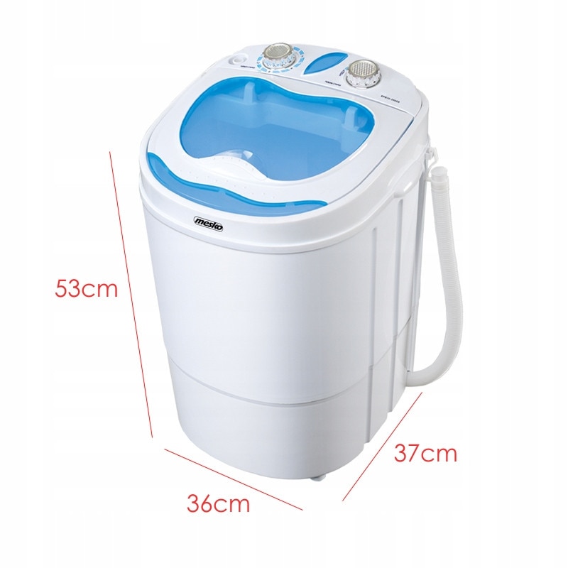 Masina de spalat rufe portabila ADLER MS8053, capacitate 3kg, 580W, dimensiuni 360x370x530cm, program normal si delicat
