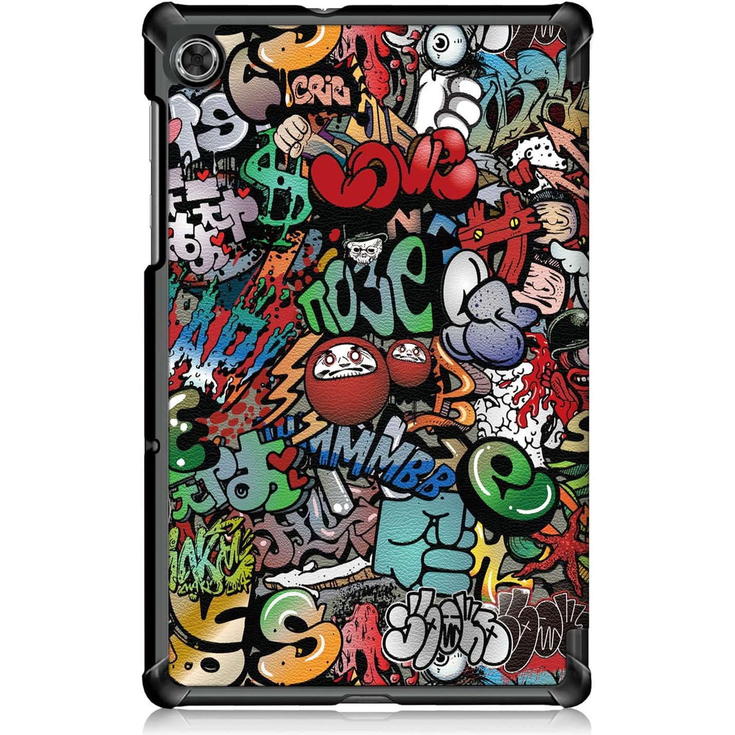 Husa pentru Samsung Galaxy Tab S10Lite/S10Fe/S10/S9/S9FE, Slim, Smart Cover, Trifold, 11", model Graffity, Sigloo