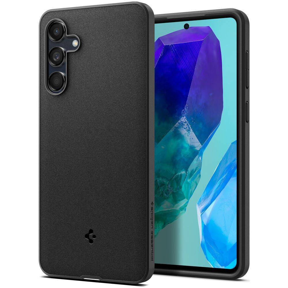 Carcasa Spigen Essential SandBlast compatibila cu Samsung Galaxy M55 5G Matte Black