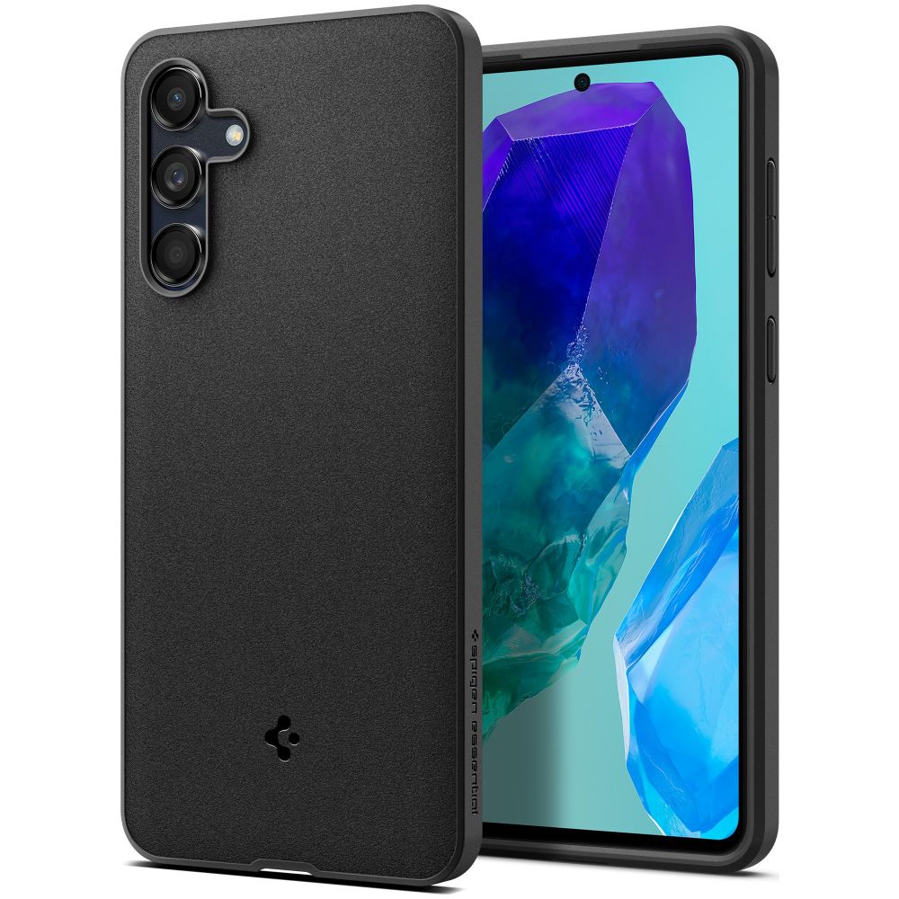 Carcasa Spigen Essential SandBlast compatibila cu Samsung Galaxy M55 5G Matte Black