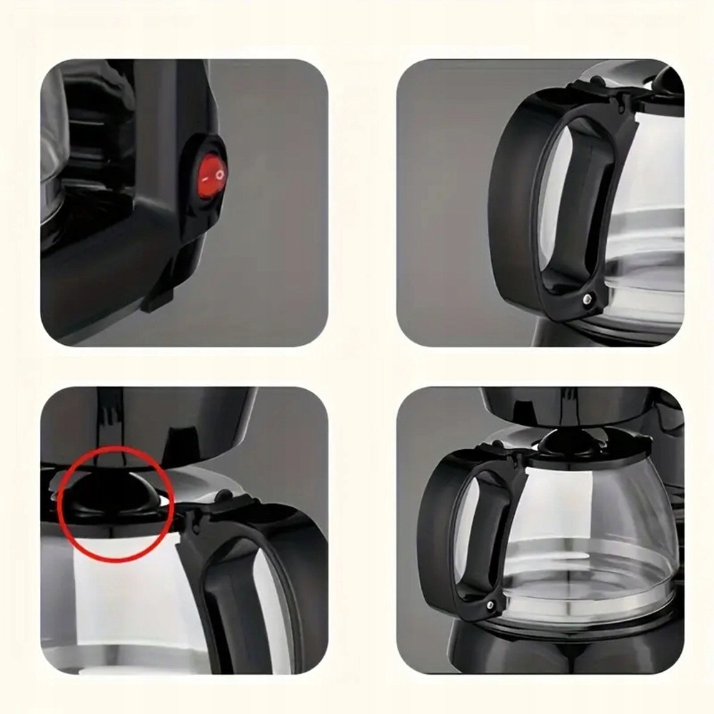 Cafetiera cu rezervor din sticla, cu filtru detasabil
