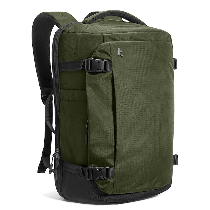 Rucsac laptop Tomtoc Navigator-T66 Liteway Travel, 40 L, Pana la 17.3" si iPad 13" Verde