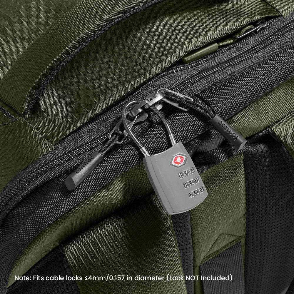 Rucsac laptop Tomtoc Navigator-T66 Liteway Travel, 40 L, Pana la 17.3" si iPad 13" Verde
