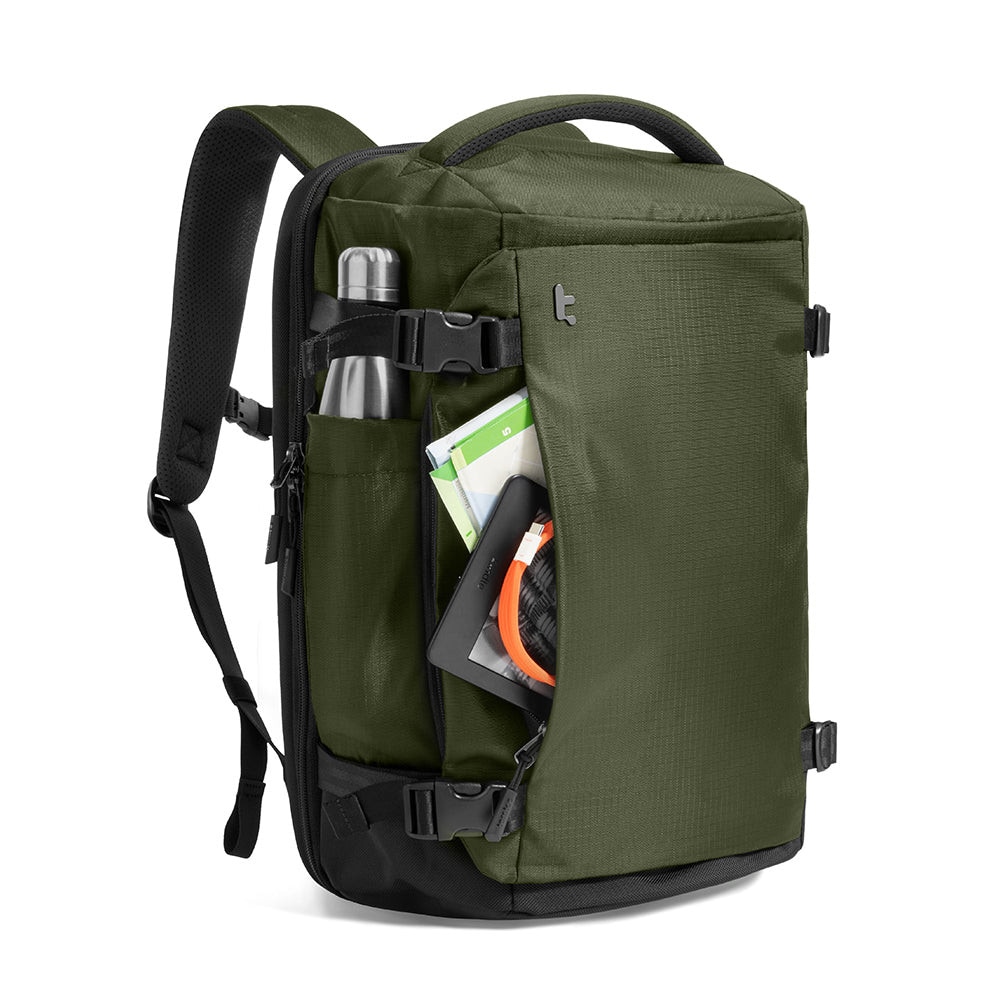 Rucsac laptop Tomtoc Navigator-T66 Liteway Travel, 40 L, Pana la 17.3" si iPad 13" Verde
