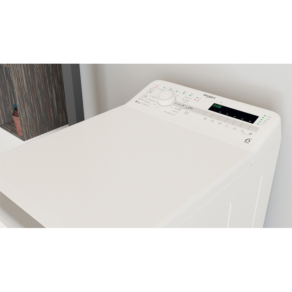 Masina de spalat rufe, Whirlpool, 1200 rpm, tehnologie 6th Sense, 6 kg, clasa energetica C, alb