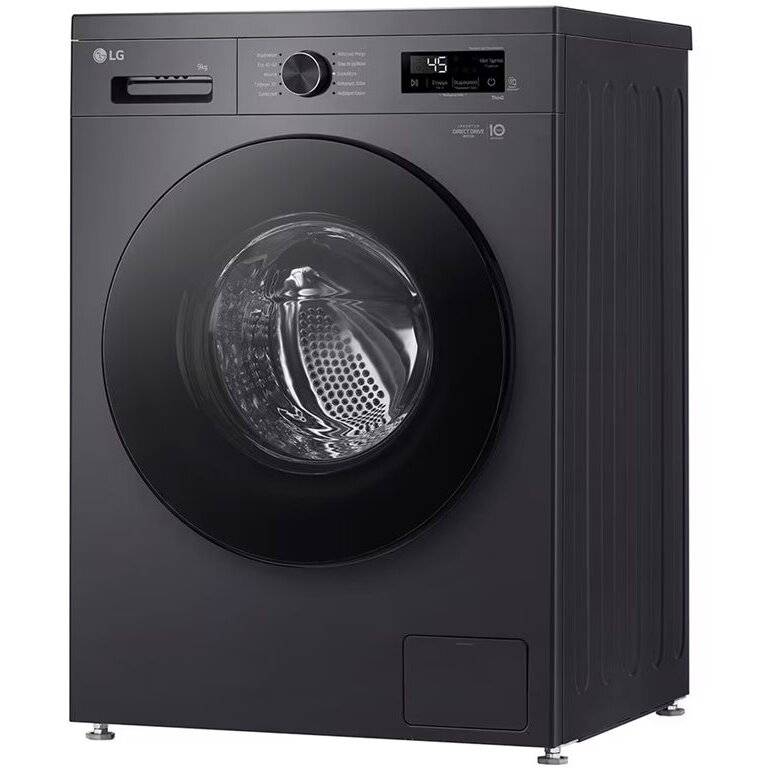 Masina de spalat rufe LG F4X1009NMB, clasa A, Incarcare frontala, Capacitate de spalare 9 kg, Adancime 55 cm, 1400 RPM, Negru