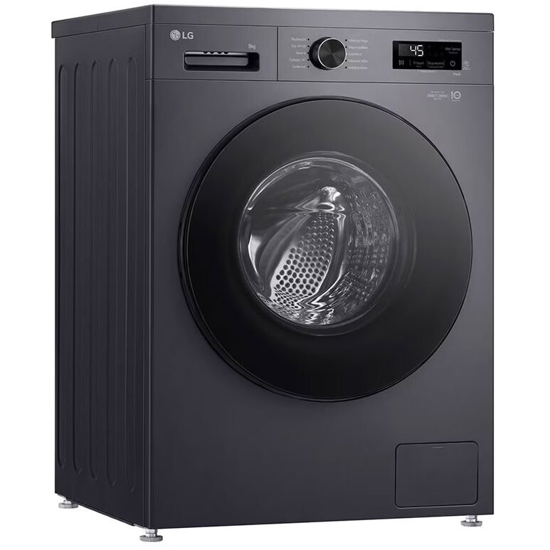 Masina de spalat rufe LG F4X1009NMB, clasa A, Incarcare frontala, Capacitate de spalare 9 kg, Adancime 55 cm, 1400 RPM, Negru