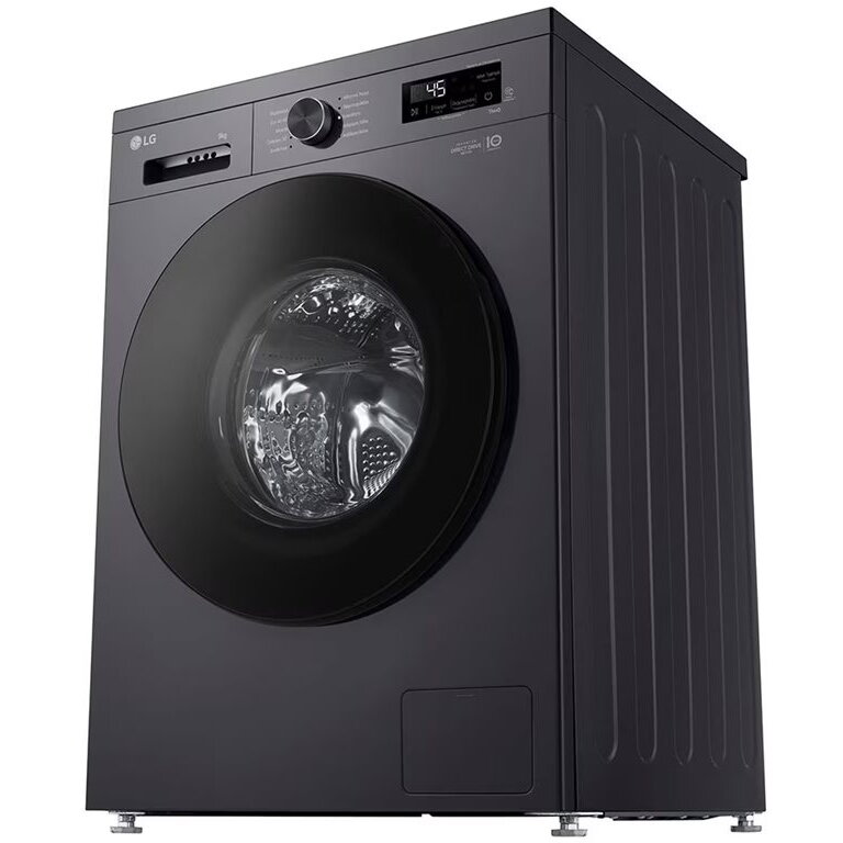 Masina de spalat rufe LG F4X1009NMB, clasa A, Incarcare frontala, Capacitate de spalare 9 kg, Adancime 55 cm, 1400 RPM, Negru