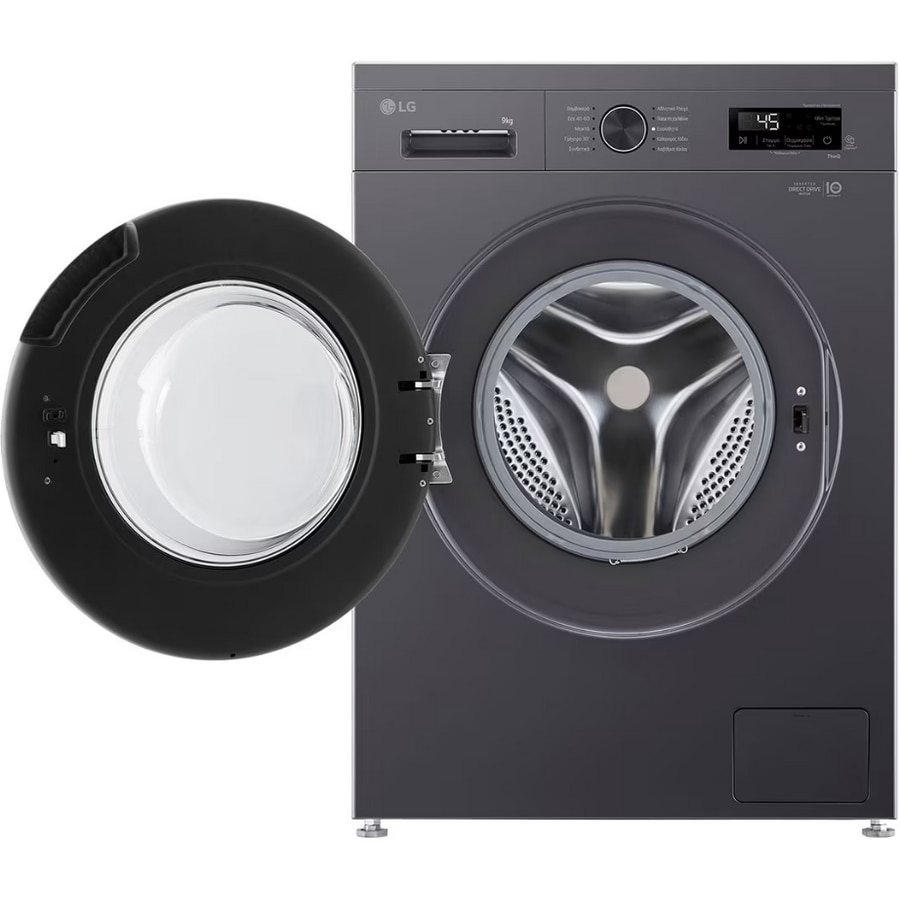 Masina de spalat rufe LG F4X1009NMB, clasa A, Incarcare frontala, Capacitate de spalare 9 kg, Adancime 55 cm, 1400 RPM, Negru