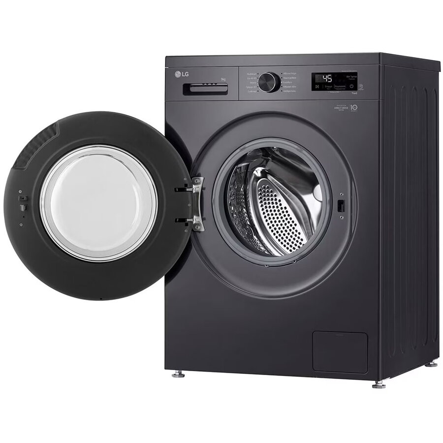 Masina de spalat rufe LG F4X1009NMB, clasa A, Incarcare frontala, Capacitate de spalare 9 kg, Adancime 55 cm, 1400 RPM, Negru
