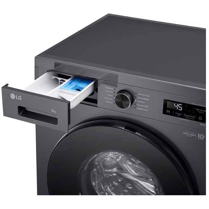 Masina de spalat rufe LG F4X1009NMB, clasa A, Incarcare frontala, Capacitate de spalare 9 kg, Adancime 55 cm, 1400 RPM, Negru