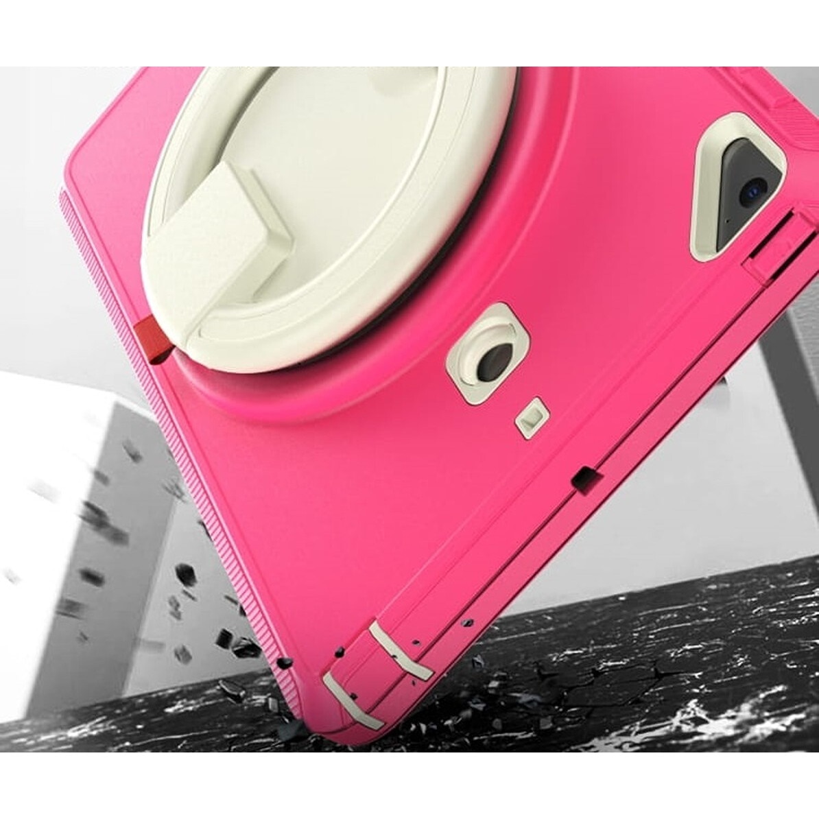 Husa pentru iPad Mini 4/5 7,9", cu suport si curea de umar, roz