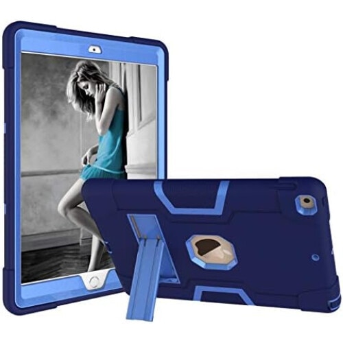 Husa tableta pentru iPad 6/5 9.7", albastra, 3 piese
