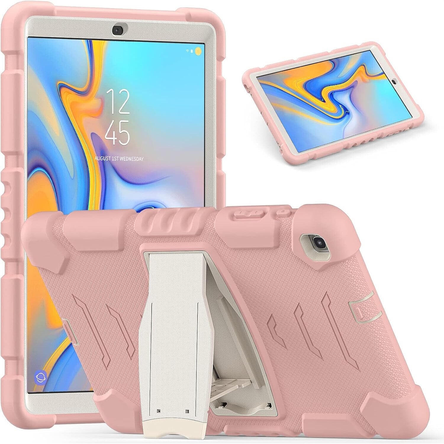 Husa tableta, roz, pentru Samsung Galaxy Tab A7 10.4", cu suport