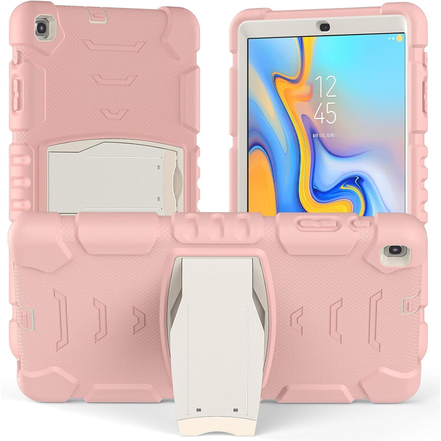 Husa tableta, roz, pentru Samsung Galaxy Tab A7 10.4", cu suport