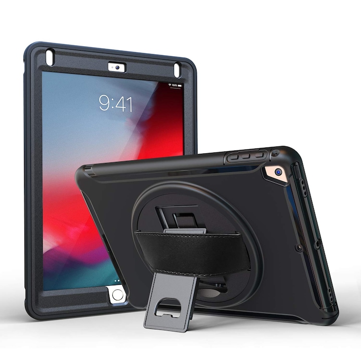 Husa tableta pentru iPad Air 2/Air/Pro 9.7", 3 straturi, neagra