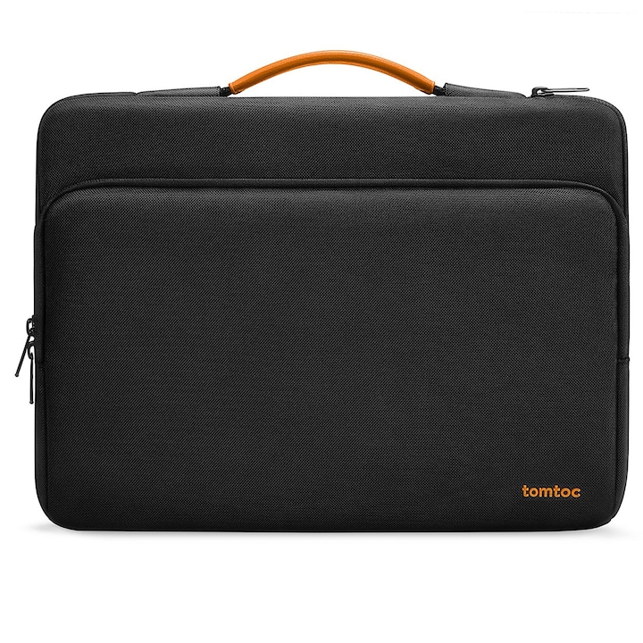 Geanta TomToc Defender A14 pentru MacBook Pro 14 (M1-M5), iPad Pro, Surface Laptop, ThinkPad X1, CornerArmor, protectie militara 360, interior plusat, fermoare YKK, material eco rezistent la apa, design slim
