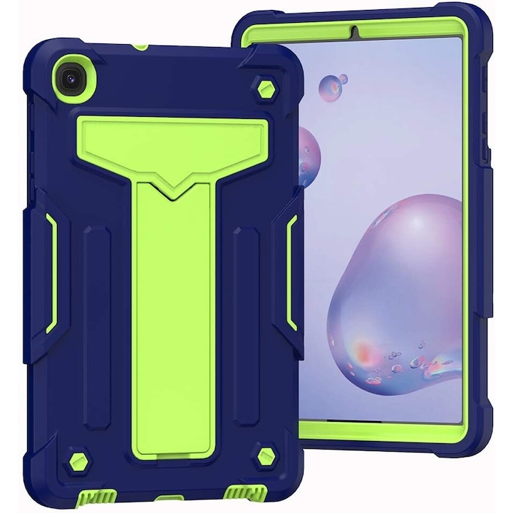 Husa tableta Pancerna cu suport pentru Samsung Galaxy Tab A 8.4", Albastru/verde
