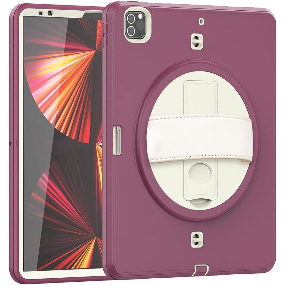 Husa iPad Pro 11/Air 5/4 cu suport si curea de umar Bordeaux