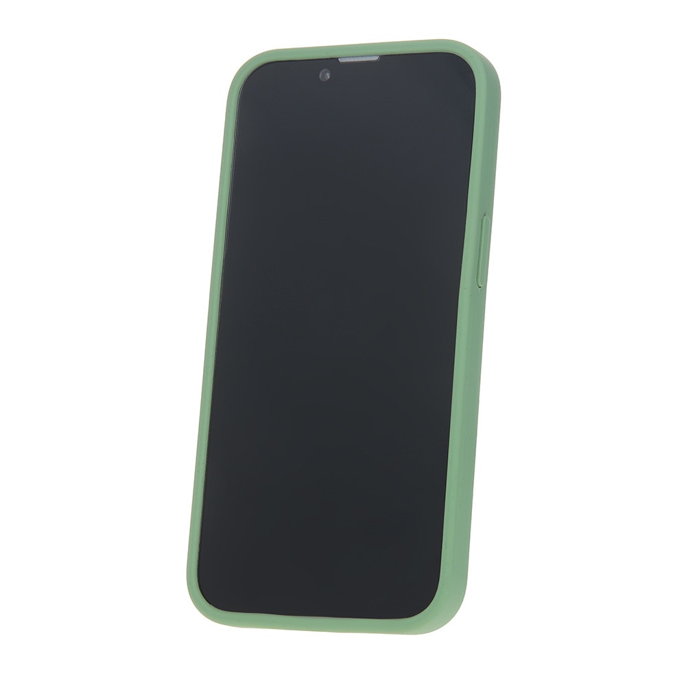 Husa telefon, pentru iPhone 15 Pro, silicon solid, verde deschis, 6,1"