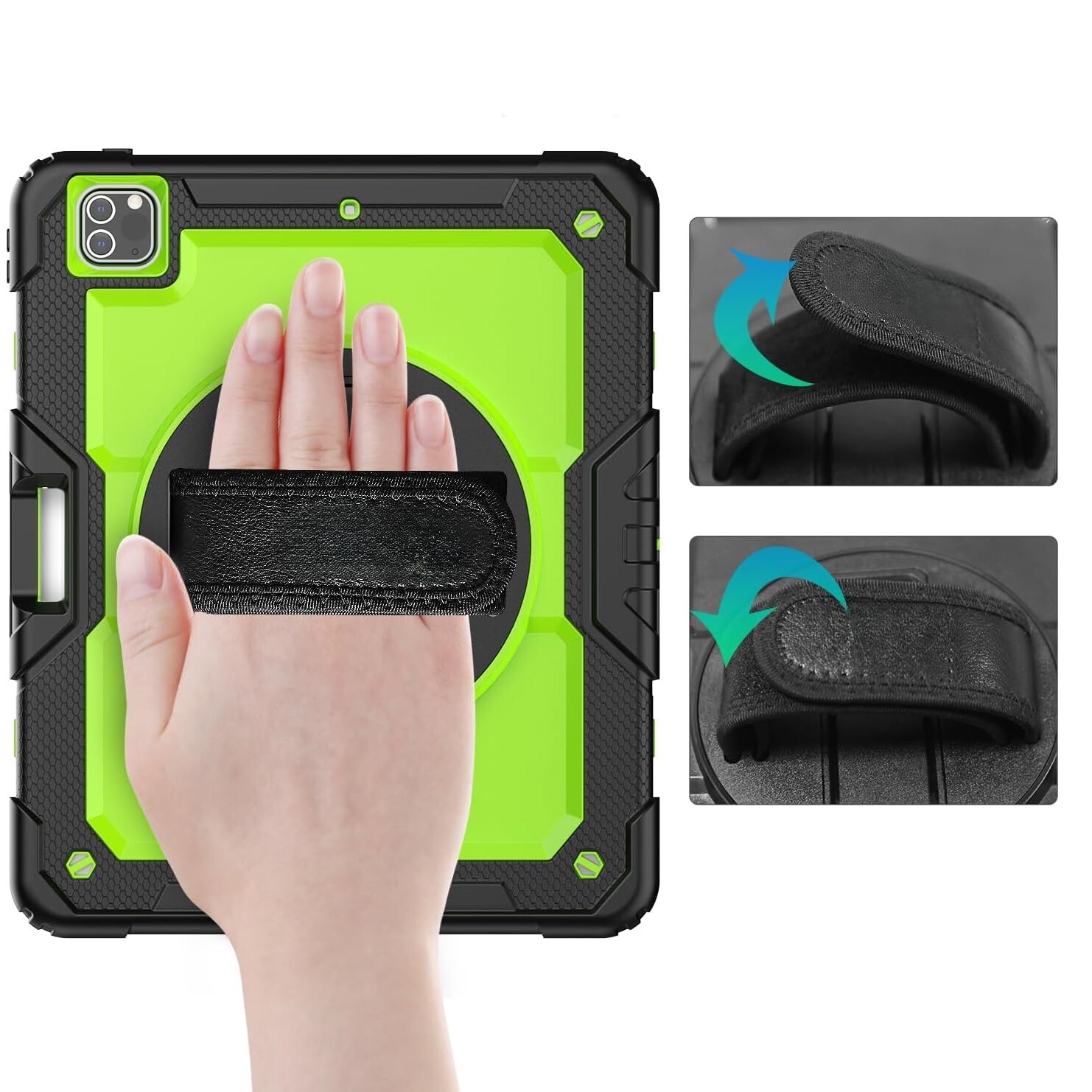 Husa tableta, TPU, pentru iPad Air 5/4 10.9"/Pro 11, Verde/Negru