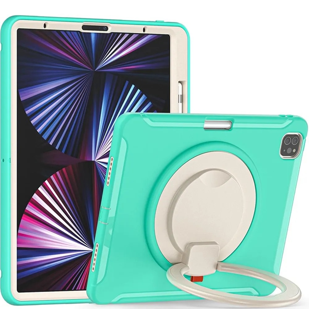 Husa pentru iPad Pro 12.9" cu suport rotativ si loc pentru stylus, menta