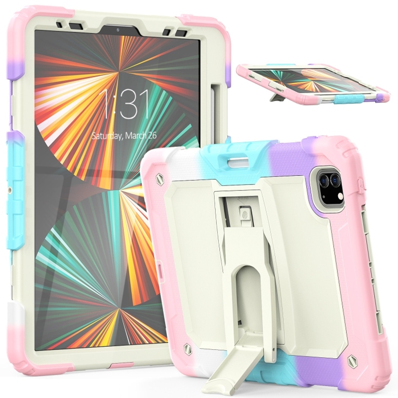 Etui pentru tableta, cu suport si loc pentru rand, pentru iPad Air 5/Air 4/Pro 11"