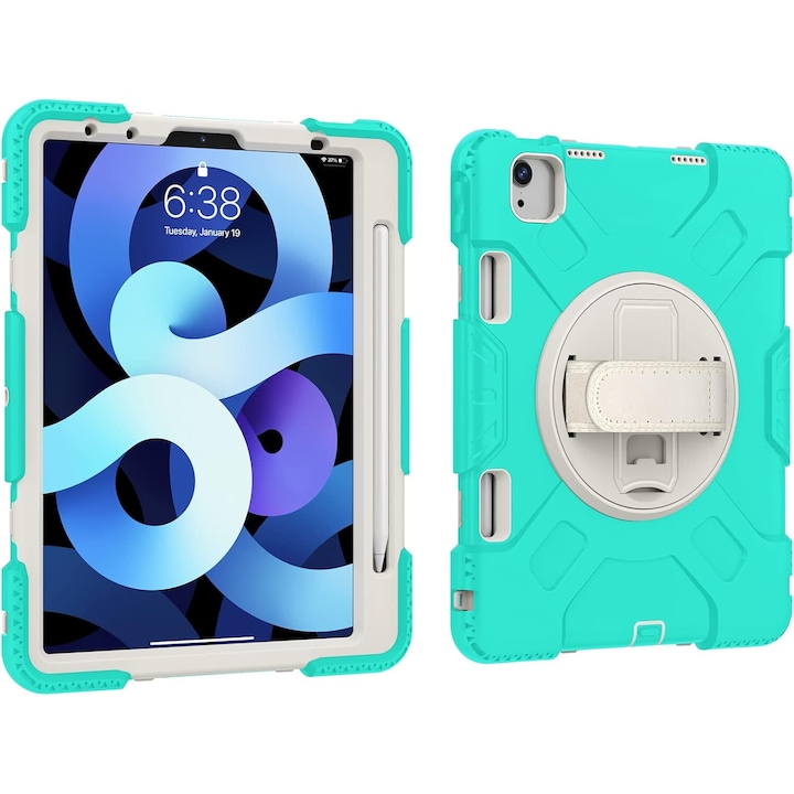 Husa compatibila cu iPad Pro 3/2/1 11” cu suport, verde menta