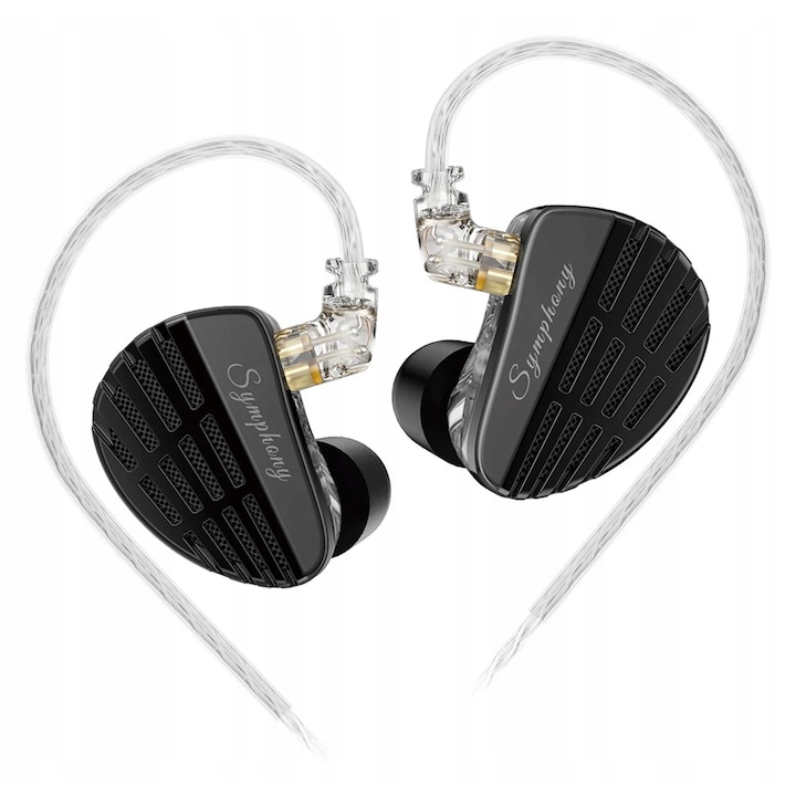Casti cu fir KZ Symphony, hibrid, 3D, ergonomice, multicolor