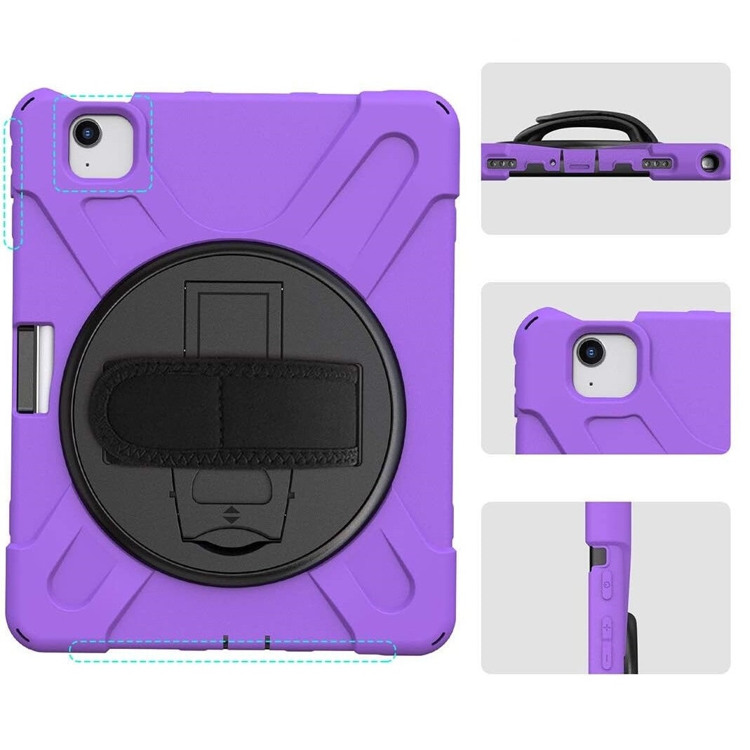 Husa pentru iPad Pro 12.9" cu suport rotativ si loc pentru stylus, violet