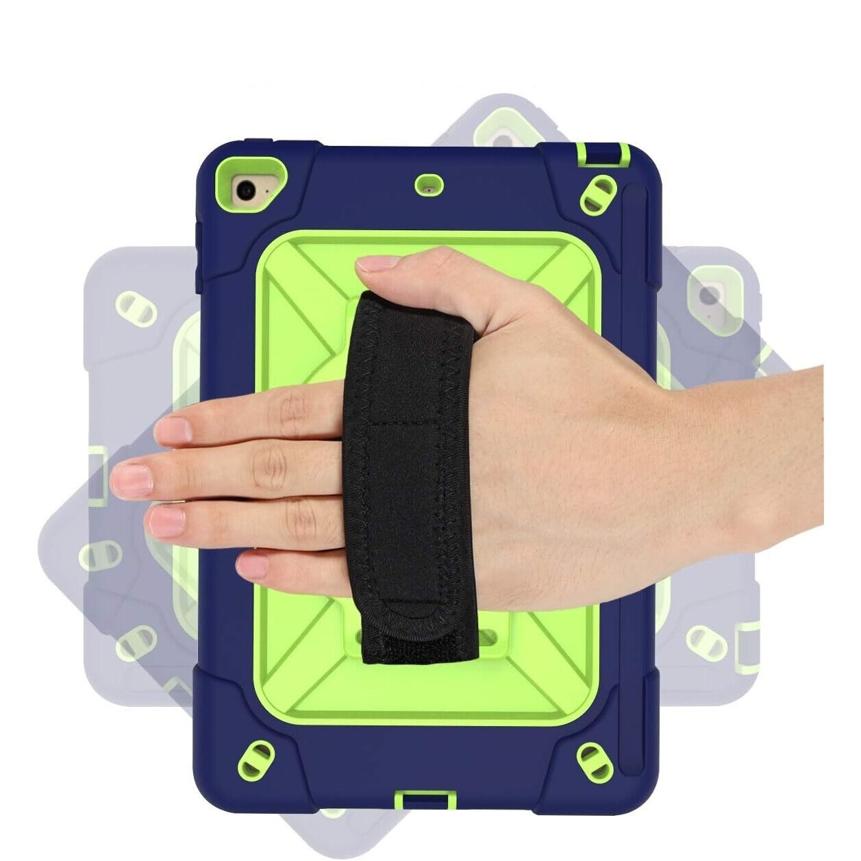 Husa compatibil cu iPad Pro 6/5 9,7” cu suport si curea de umar, albastru