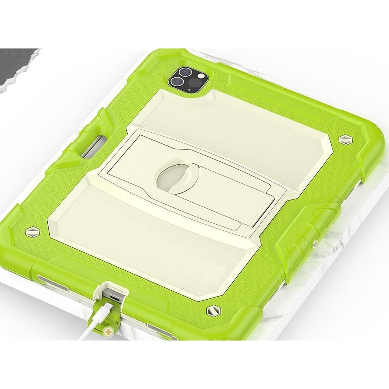 Husa compatibila cu iPad Pro 12,9 inchi cu suport si curea de umar, verde