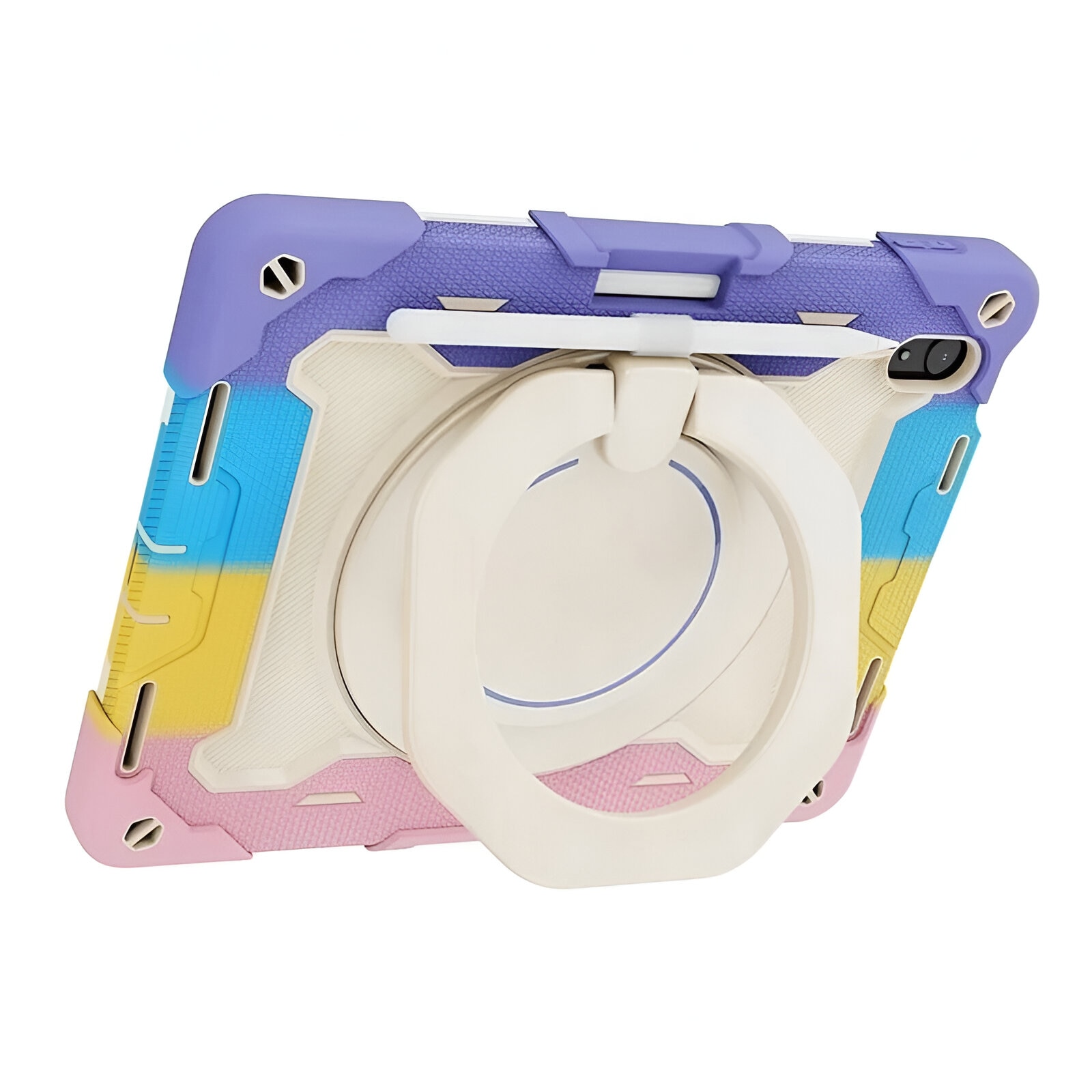 Husa pentru iPad Pro 12.9 inch, Multicolor, cu suport, 2018/2020/2021