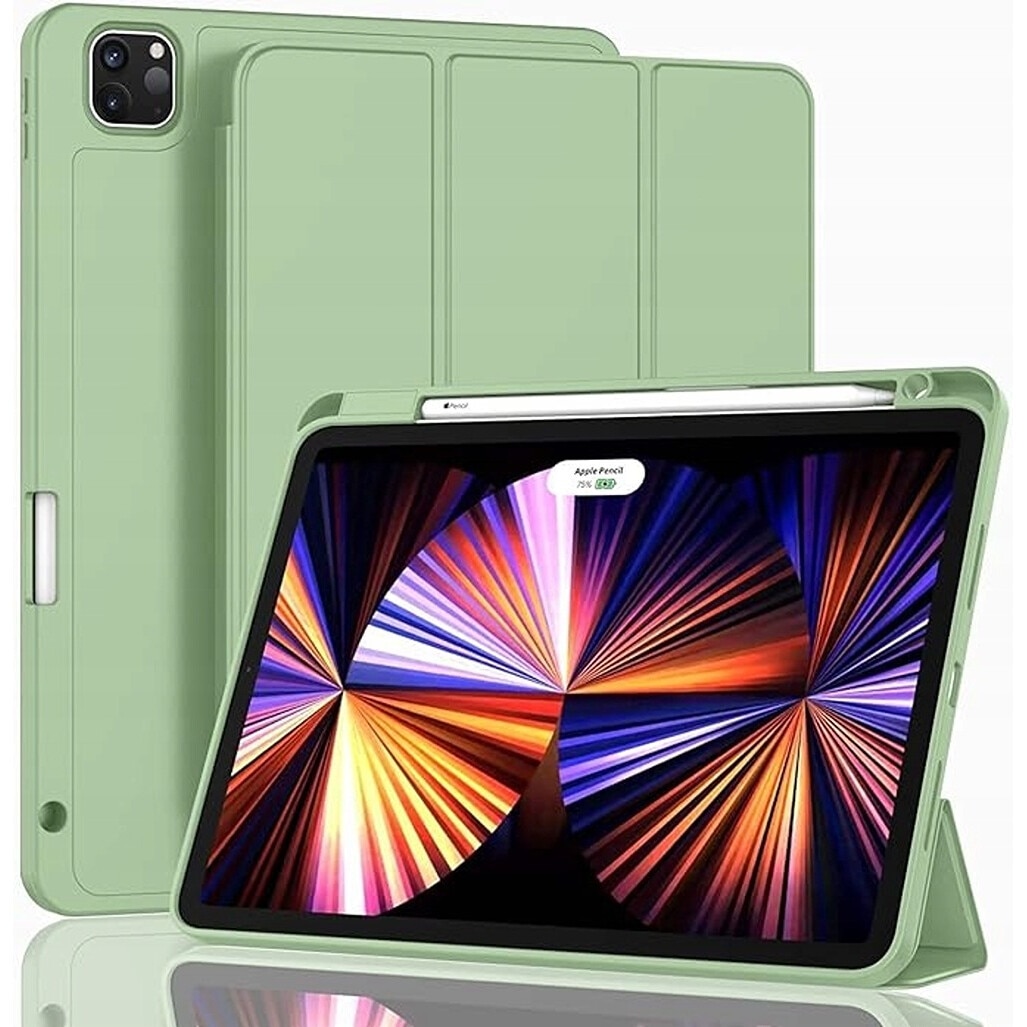 Husa protectie pentru iPad Air 4 Pro 11, verde, material PC si TPU