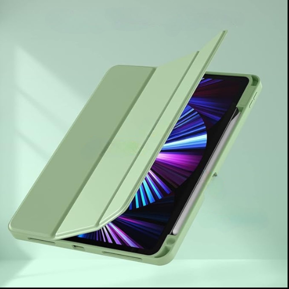 Husa protectie pentru iPad Air 4 Pro 11, verde, material PC si TPU