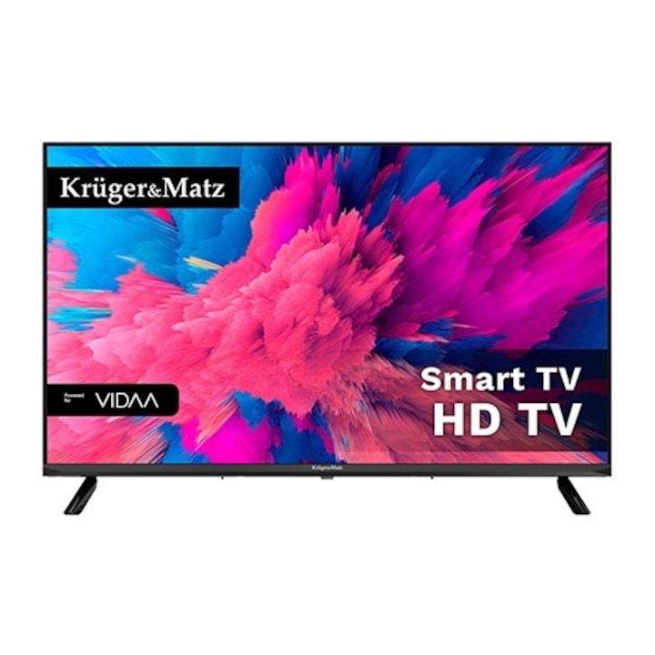 Televizor Kruger&Matz, 32", 81 cm, HD, Smart TV, D-LED, 715x470x190mm