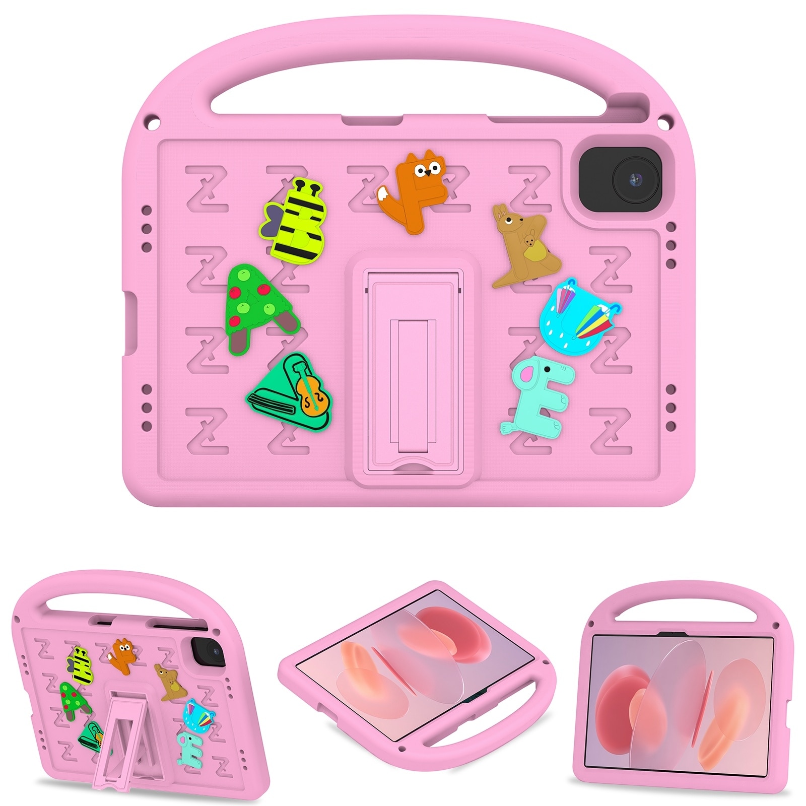 Husa tableta pentru Honor Pad X8a / X9 2024, model Cartoon Sparrow EVA anti-soc, roz