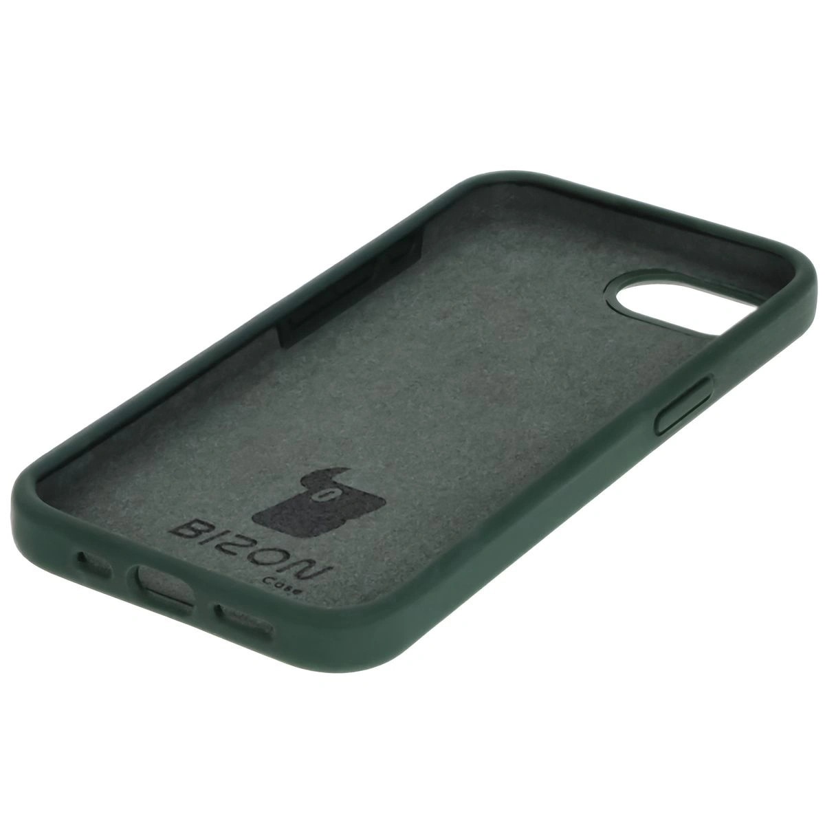Husa Bizon Soft Case pentru iPhone 16e, verde inchis