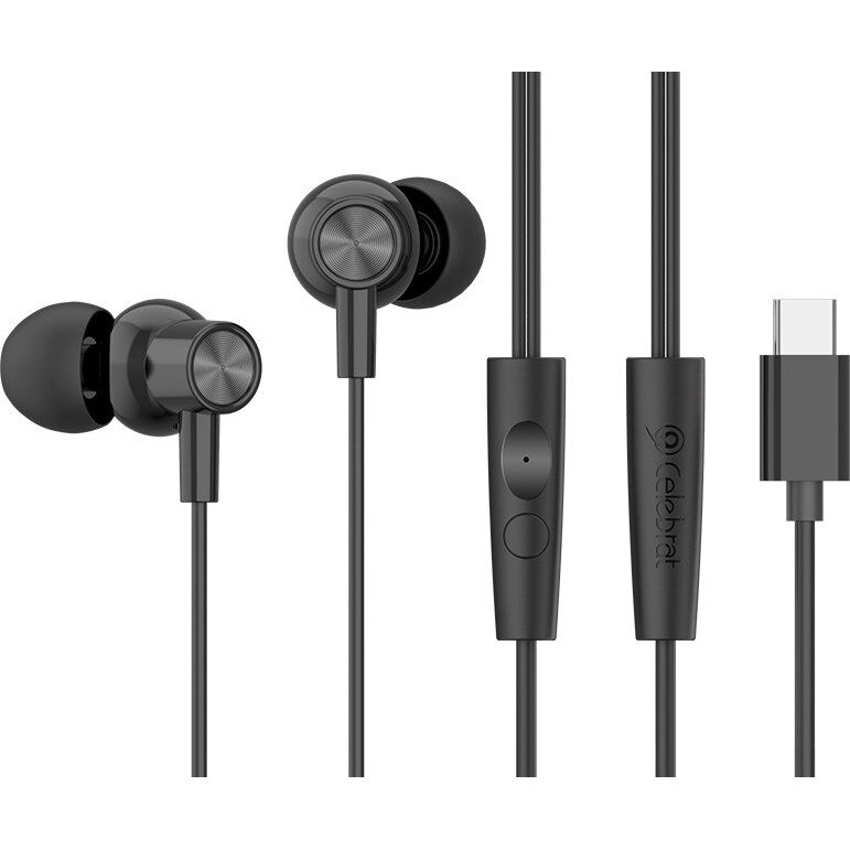 Casti CELEBRAT G38, USB-C, 10mm, 1.2m, negre