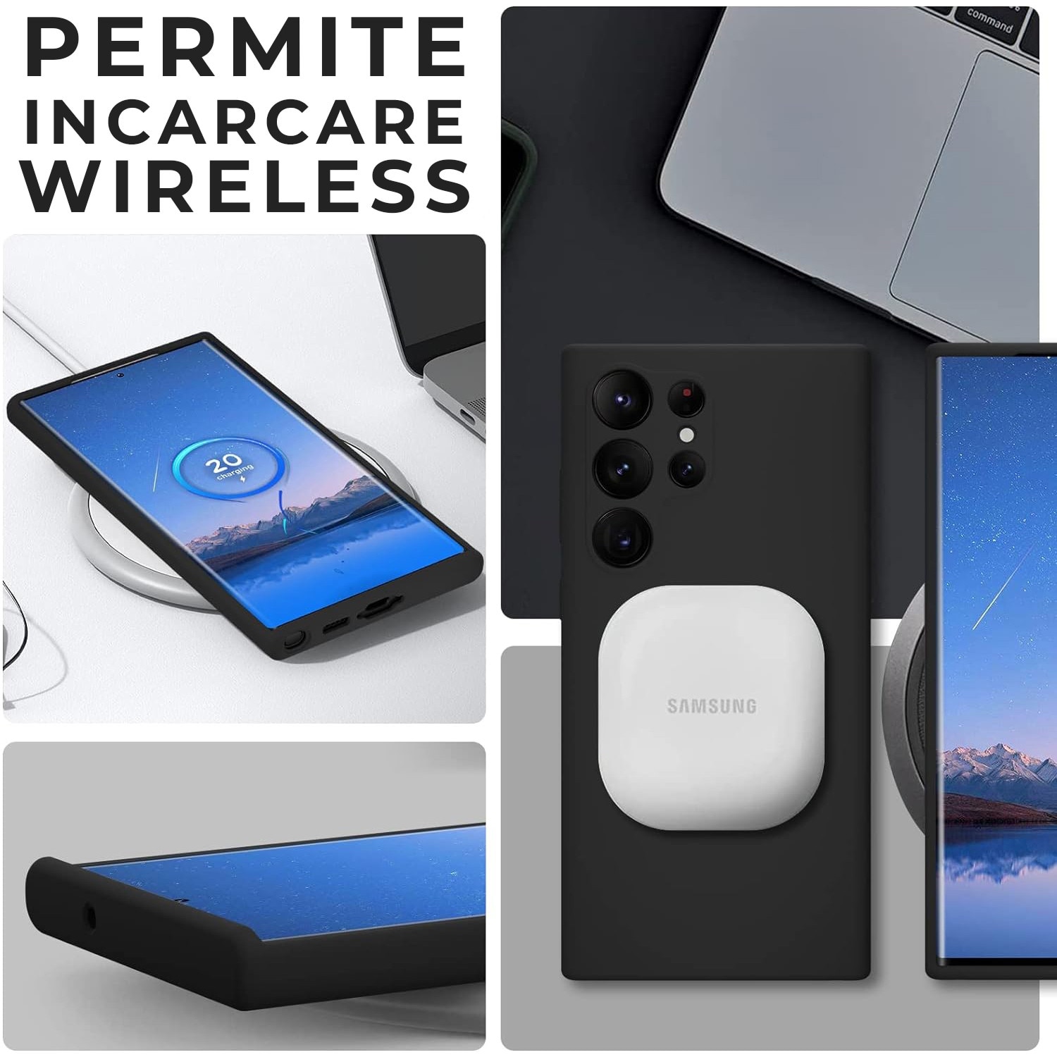 Husa pentru Samsung Galaxy S24 Ultra Premium Silicon Daden®, Protectie Camera, Antisoc, Calitate Premium, Negru