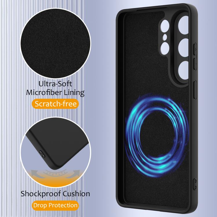 Husa pentru Samsung Galaxy S26 Ultra, Silicon Premium Catifelat, Protectie Camere, Microfibra In Interior, Negru