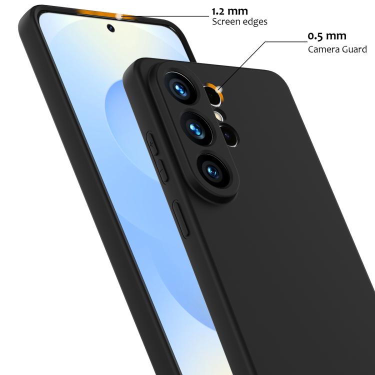 Husa pentru Samsung Galaxy S26 Ultra, Silicon Premium Catifelat, Protectie Camere, Microfibra In Interior, Negru
