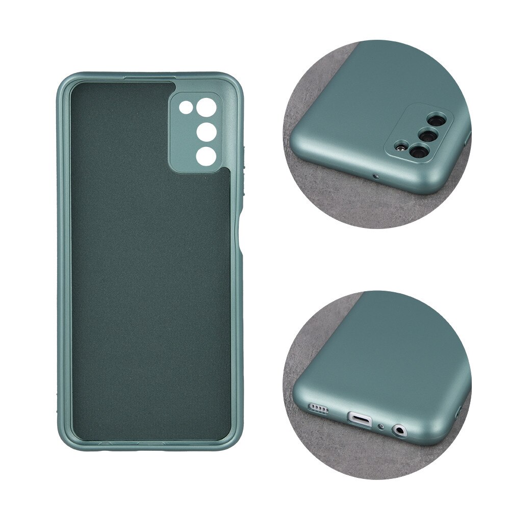 Husa telefon pentru Samsung Galaxy A35 5G, metalica, verde, din TPU, protectie solida