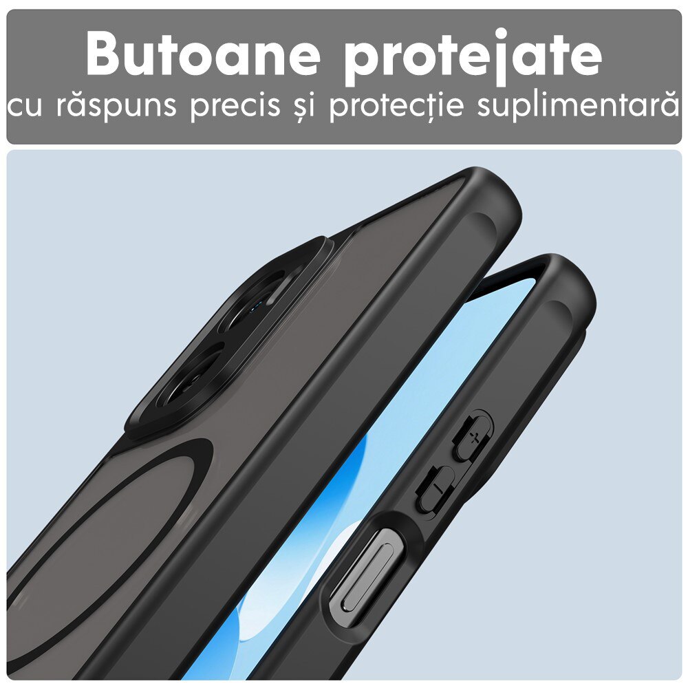 Husa pentru Motorola Moto G06 / G06 Power Daden® HaloFrost, MagSafe, Antisoc, Calitate Premium, Negru