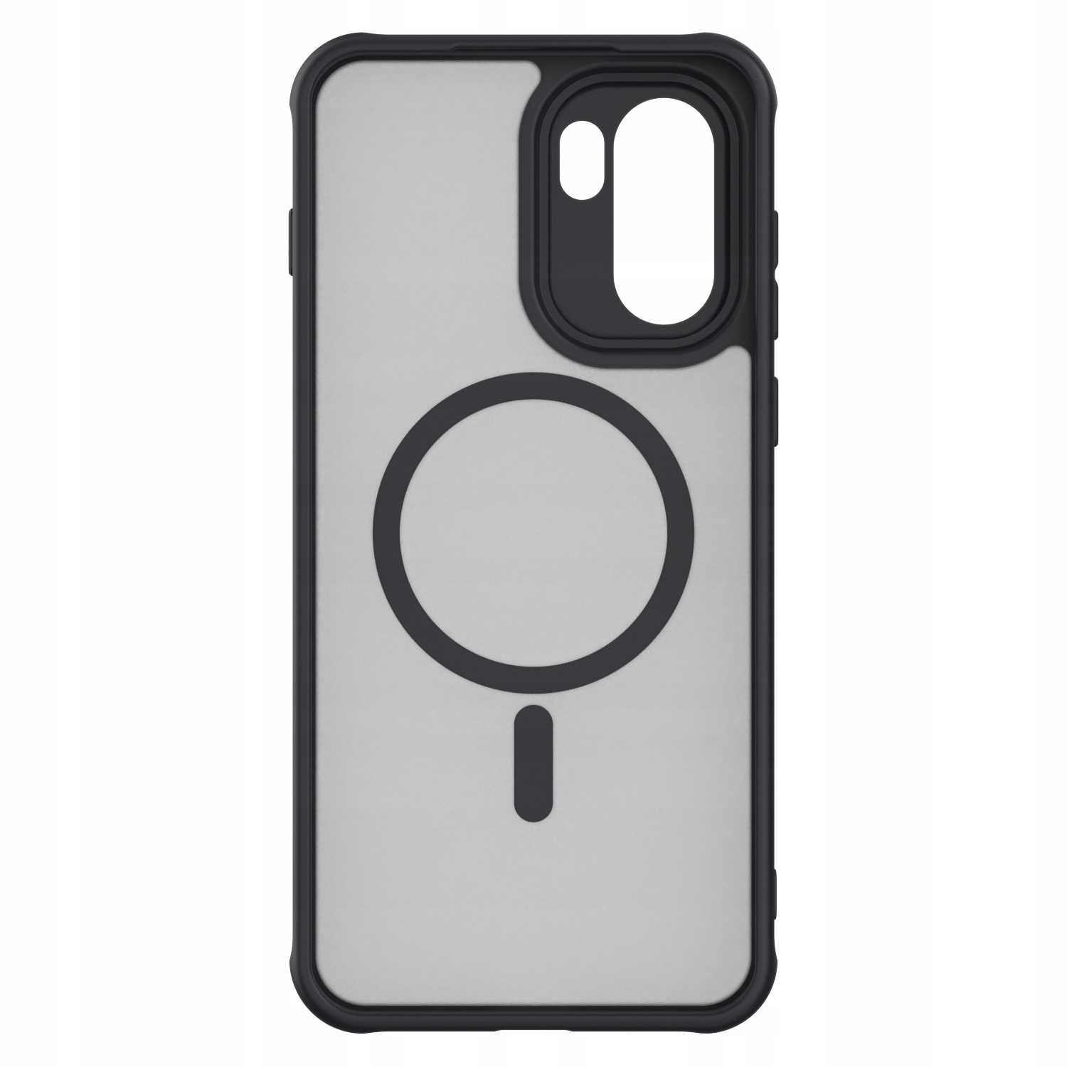 Husa Spacecase Hybrid Mag pentru OnePlus 15R, mata, compatibila cu MagSafe, neagra